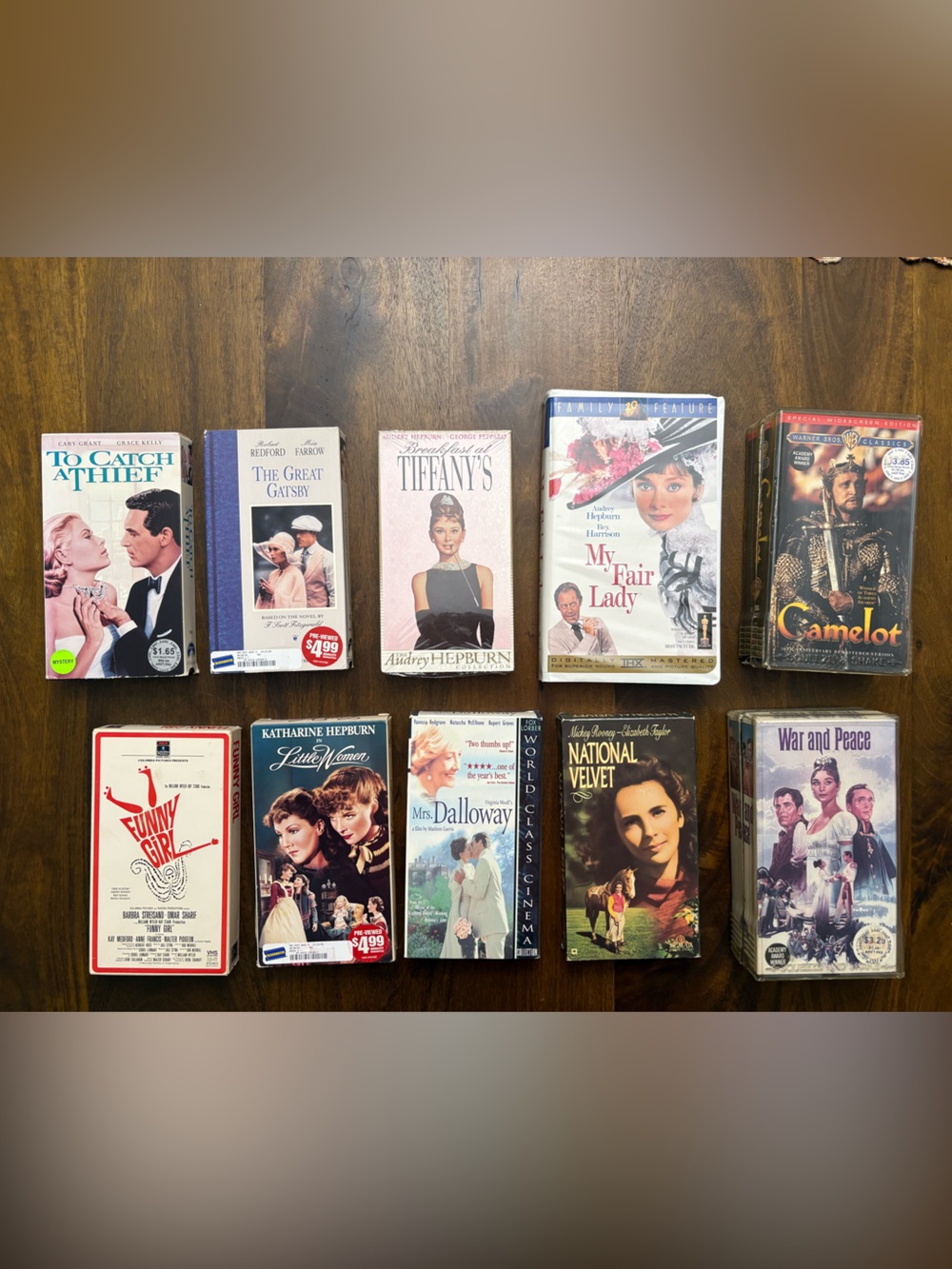VTG Classic Films VHS Video Cassette Lot of 10 UNTESTED